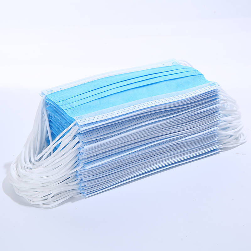 50pcs per box Packaging 3ply Disposable Earloop Medical Surgical Face Mask with 3 ply Non Woven